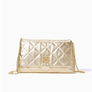 New Lilly Pulitzer Matea Quilted Leather Clutch Purse